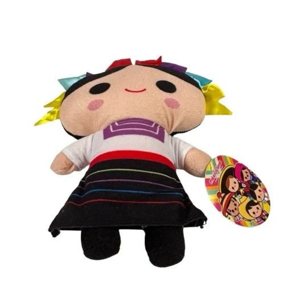 Mexico Lindo Girl Plush Stuffed Doll Bright Colorful 2016 New with Tags